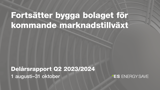 Fortsätter bygga bolaget för kommande marknadstillväxt
