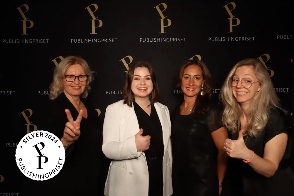 Representanter från Solberg och Volvo Cars på Publishingpriset 2024